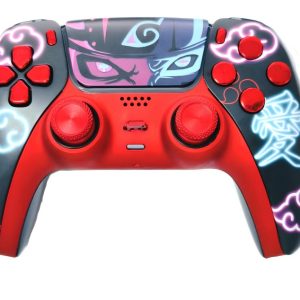The "Shinobi Shadow" Custom PS5 DualSense Controller (Akatsuki Neon Edition)