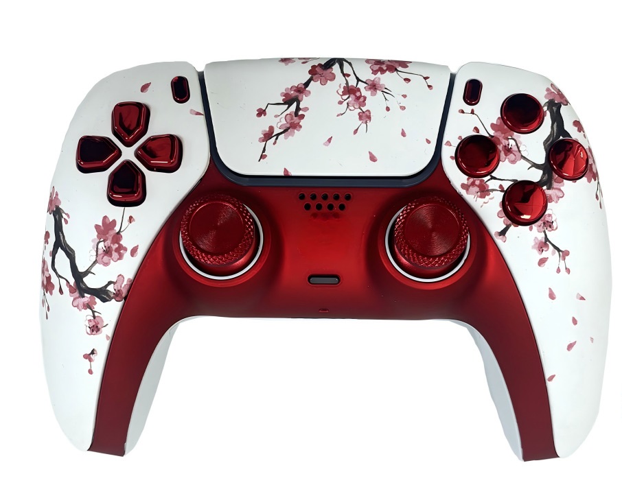 The "Sakura Crimson" Custom PS5 DualSense Controller (Artist Series)